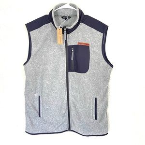 Simply Southern Mens Fleece Vest Grey‎ New